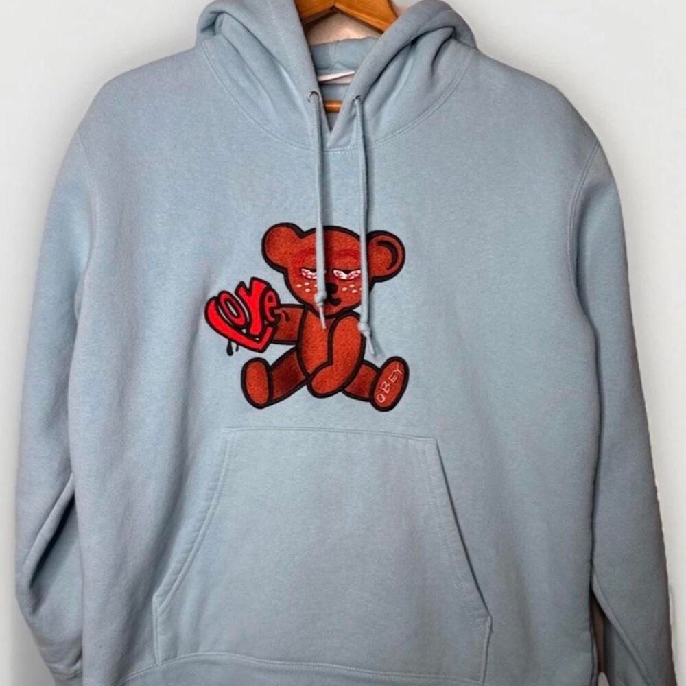 Obey Men's Blue Hoodie